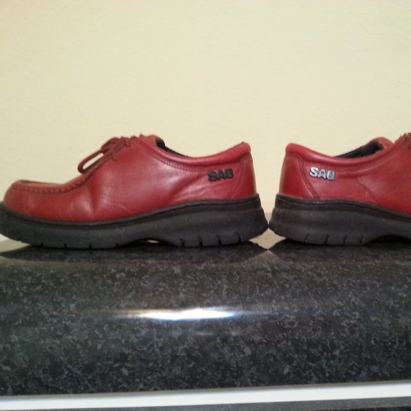 Vintage Red Leather shoes boots - Picture 1 of 11